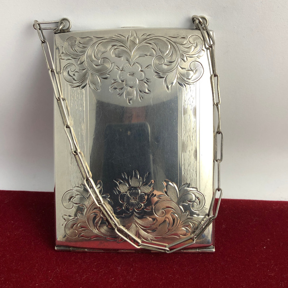 HP Vintage 925 Silver Dance Purse Compact Mirror Price is Firm - Picture 8 of 8